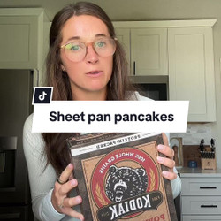 High Protein, High Fiber Sheet Pan Pancakes