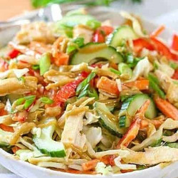 Crunchy Thai Chicken Salad With Peanut Dressing
