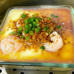 Steamed Egg With Prawns