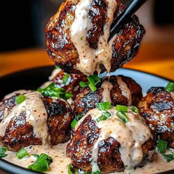 Korean BBQ Meatballs With Spicy Mayo Dip