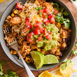 Instant Pot 20 Minute Chicken Burrito Bowls