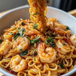 SPICY GARLIC SHRIMP NOODLES