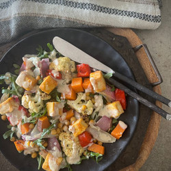 Tofu Chickpea Salad (creamy Miso Dressing)