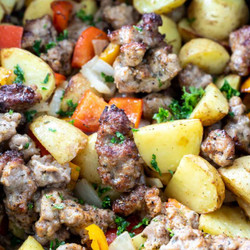 Air Fryer Sausage Potato Hash Breakfast