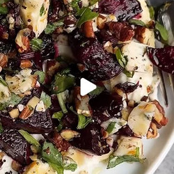 Honey Roasted Beets With Orange-pecan-gorgonzola Crumble