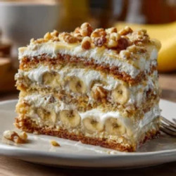 Heavenly Banana Walnut Cream Cake