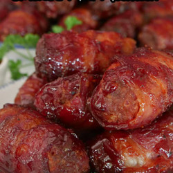 Bacon Wrapped Smoked Mini Meatloaf
