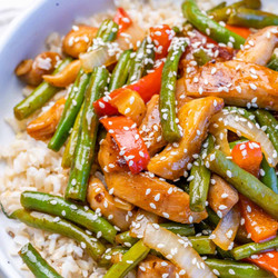 Easy Chicken + Green Bean Stir Fry