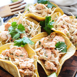 Shrimp And Cabbage Crunchy Tacos