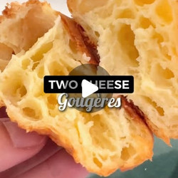 Two-cheese Gougères