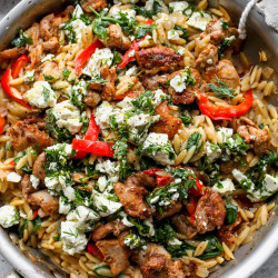 Lemon-feta Chicken And Orzo