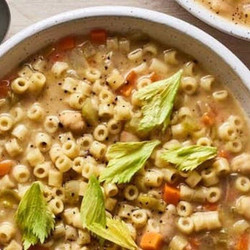 Parmesan Cheese Broth Pasta Fagioli