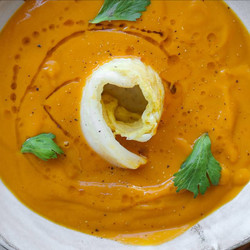 Gochujang And Roasted Carrot Soup.
