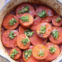Sweet Potato In Tomato, Lime And Cardamom Sauce