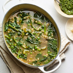 Spring Minestrone With Kale And Pasta