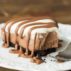 No Bake Brownie Batter Cheesecake