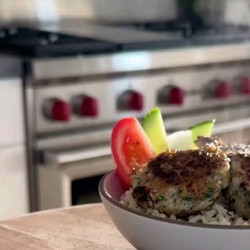 Chicken Kofta With Tzatziki And Lemon Dill Rice
