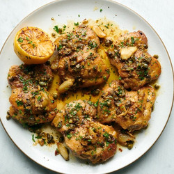 Garlicky Chicken With Lemon-Anchovy Sauce