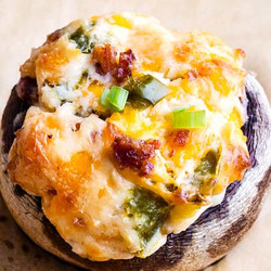 Jalapeno Popper Stuffed Mushrooms