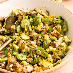 Grilled Chicken Avocado Corn Salad With Chili-lime Dressing