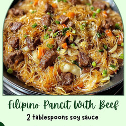 Filipino Pancit With Beef