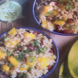 Thug Kitchen Coconut Lime Rice With Red Beans And Mango