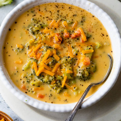 Healthy Broccoli Cheddar Soup