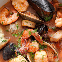 Cioppino Seafood Stew With Gremolata Toasts