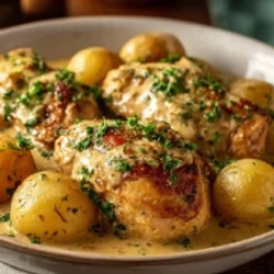Creamy Garlic Parmesan Chicken With Tender Potatoes