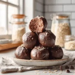 No-bake Cottage Cheese Brownie Batter Protein Bites