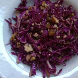 The Best Red Cabbage Salad Recipe With Blue Cheese, Walnuts, And Raisins