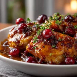 Crockpot Cranberry Glazed Chicken