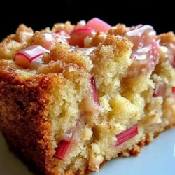 Sour Cream Rhubarb Coffee Cake