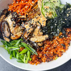 Crispy Kimchi Fried Rice Bowl