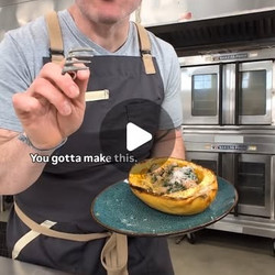 High Protein Cheesy Spaghetti Squash With Chicken
