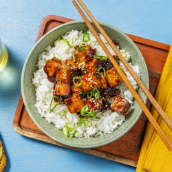 Bol de Arroz, Tofu Ahumado y Boniato