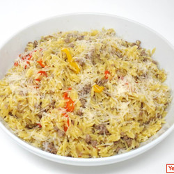 Sausage And Bell Pepper Orzo Pasta