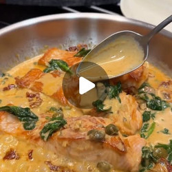 Creamy Salmon With Spinach, Sun-dried Tomatoes, And Capers