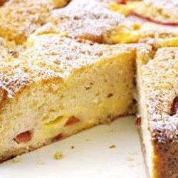 Rhubarb &amp; Custard Cake