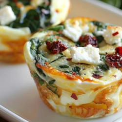 Spinach, Feta, And Sun-dried Tomato Egg Muffin Cups