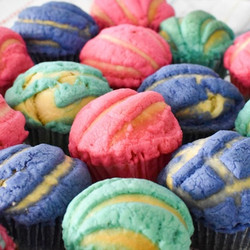 Colorful Pan Dulce Conchas Cupcakes Recipe