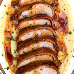 Crockpot Bacon Pork Loin