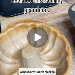 Slow Roasted Bundt Pan Chicken With Pan Gravy