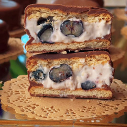 Chocolate Blueberry Cheesecake Bites