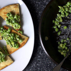 Crushed Peas With Smoky Sesame Dressing