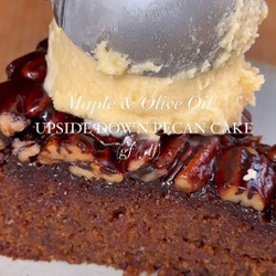 Maple &amp; Olive Oil Upside Down Pecan Cake (gf / Df)