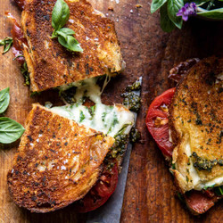Crispy Prosciutto, Sage Pesto, And Tomato Grilled Cheese