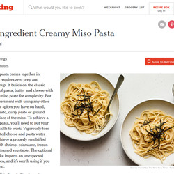 Five-ingredient Creamy Miso Pasta