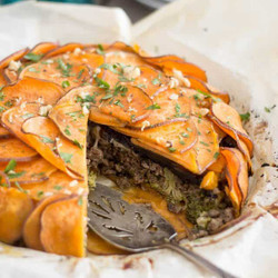 Sweet Potato Ground Beef Pie
