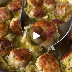 Meatballs In Young Cabbage With Dill